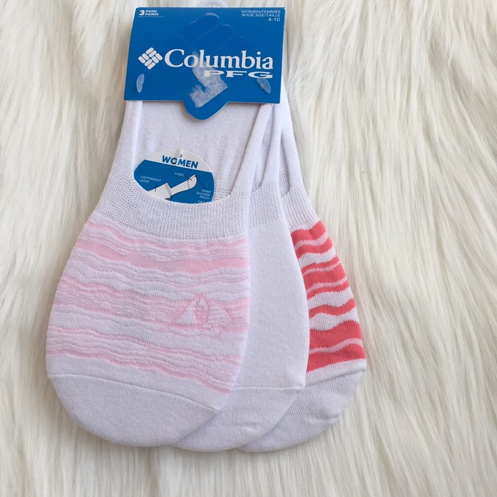 NWT Columbia PFG Women’s 3 Pk Water Stripe Liner Socks - Picture 4 of 7